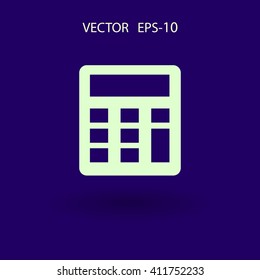 Flat icon of calculator
