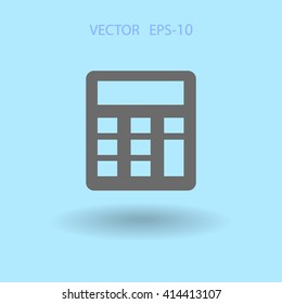 Icono plano de la calculadora