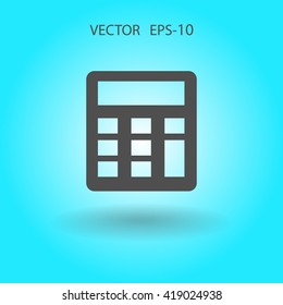 Icono plano de la calculadora