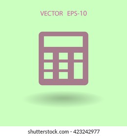 Flat icon of calculator