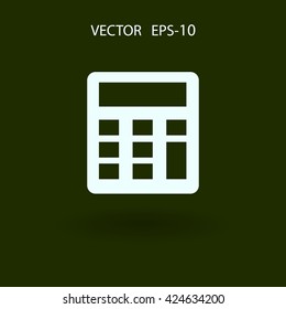 Flat icon of calculator