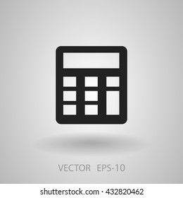 Flat icon of calculator