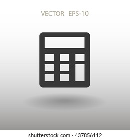 Flat icon of calculator