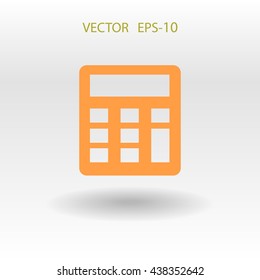 Flat icon of calculator