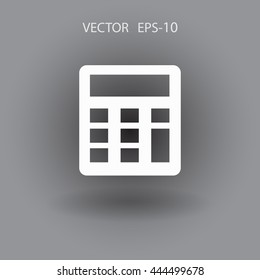 Flat icon of calculator