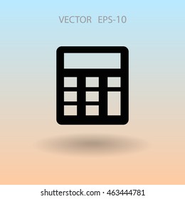 Flat icon of calculator