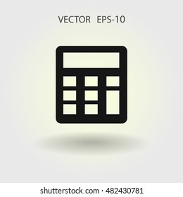 Flat icon of calculator
