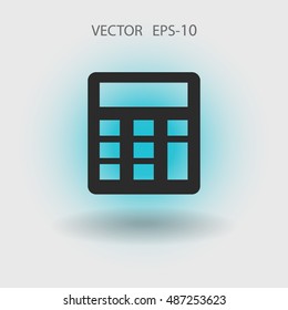Flat icon of calculator