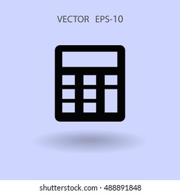 Icono plano de la calculadora