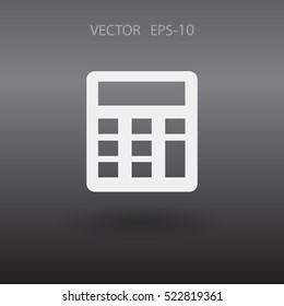 Flat icon of calculator