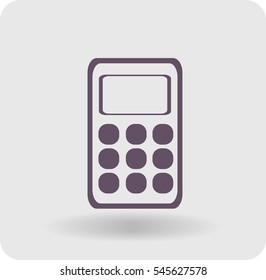 Flat icon of calculator