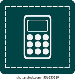 Flat icon of calculator