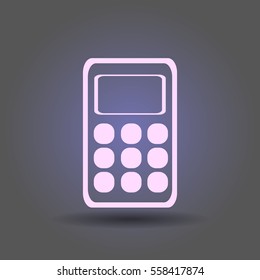 Flat icon of calculator