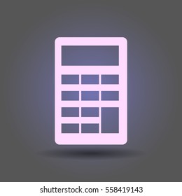 Flat icon of calculator
