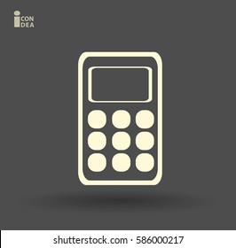 Flat icon of calculator