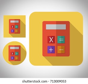 flat icon calculator design