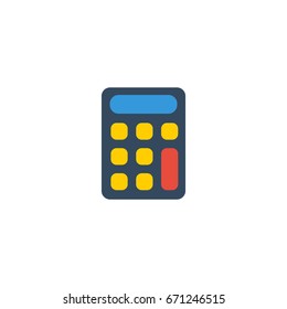 Flat Icon Calculator Element. Vector Illustration Of Flat Icon Calculate Isolated On Clean Background. Can Be Used As Calculator, Calculate And Accounting Symbols.