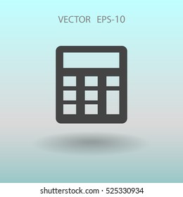 Flat icon of calculator. vector illustration