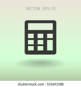 Icono plano de la calculadora. ilustración vectorial