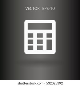 Flat icon of calculator. vector illustration