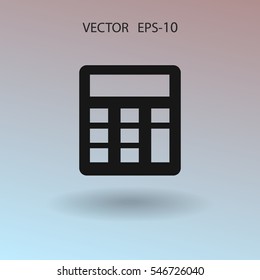 Flat icon of calculator. vector illustration