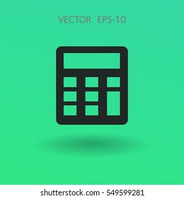 Icono plano de la calculadora. ilustración vectorial