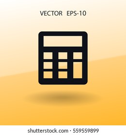 Flat icon of calculator. vector illustration