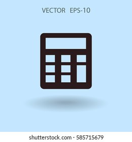 Flat icon of calculator. vector illustration