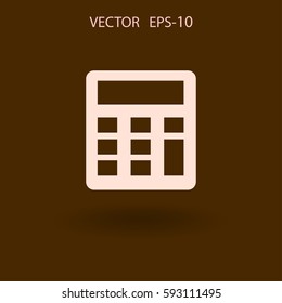 Icono plano de la calculadora. ilustración vectorial