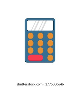 Flat icon calculator vector icon on white background