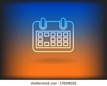 Flat icon of calendar