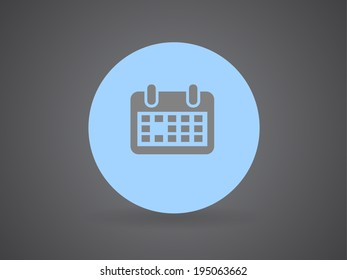Icono plano del calendario