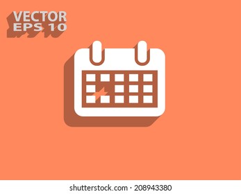 Ícone plano do calendário