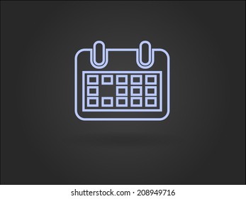 Icono plano del calendario