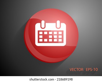 Flat icon of calendar