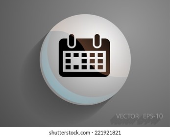 Flat icon of calendar