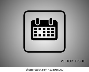 Flat icon of calendar
