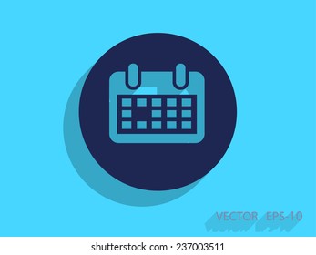 Icono plano del calendario