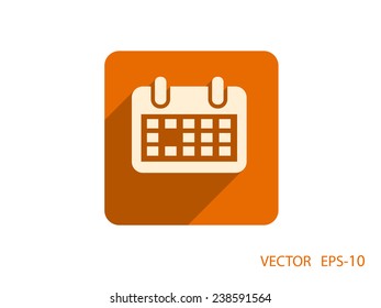 Flat icon of calendar