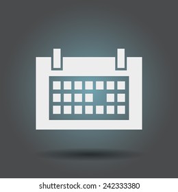 Flat icon of calendar