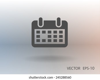 Flat icon of calendar