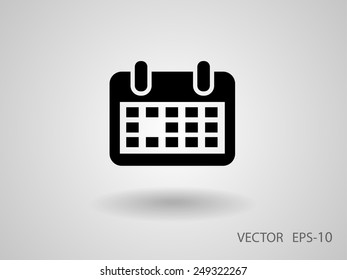 Flat icon of calendar
