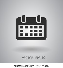 Icono plano del calendario