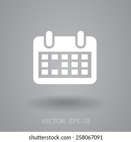 Flat icon of calendar