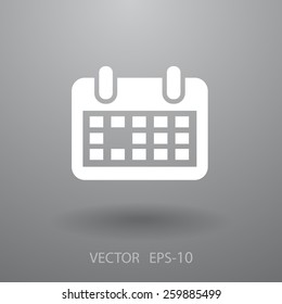 Icono plano del calendario
