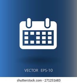 Flat icon of calendar
