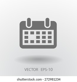Icono plano del calendario
