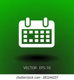 Flat icon of calendar