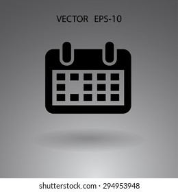 Flat icon of calendar