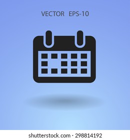 Icono plano del calendario